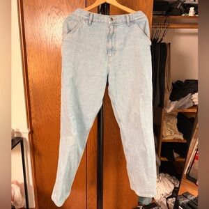 Men’s Carhartt WIP Light Blue Denim Single Knee Size 33x32